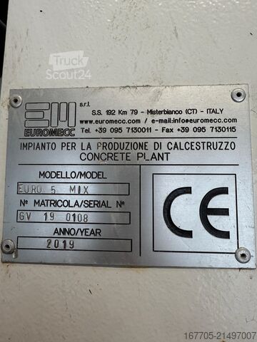 Stationary concrete mixing plant EUROMECC Euro5 Mix Wet