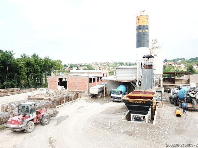Stationary concrete mixing plant FABO 60 m³/h Compact Concrete Batching Plant