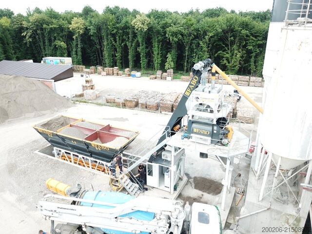 Stationary concrete mixing plant FABO 60 m³/h Compact Concrete Batching Plant