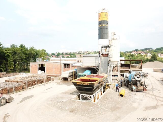 Stationary concrete mixing plant FABO 60 m³/h Compact Concrete Batching Plant