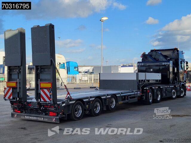 Scania S660 8X2 HMF 9520OK-RCS Żuraw, siodło, pełne zawieszenie pneumatyczne, oś podnoszona i skrętn Scania S660 8X2 HMF 9520OK-RCS Crane Kran Fifth wheel ...