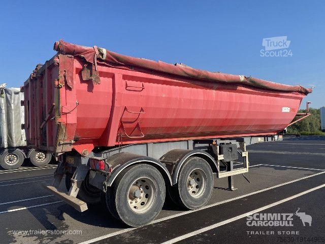 Semirimorchio ribaltabile Semitrailer Tipper Steel half pipe body 91m³