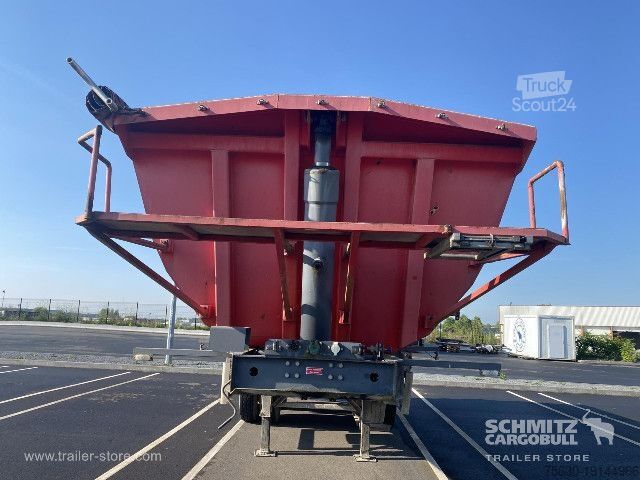 Semirimorchio ribaltabile Semitrailer Tipper Steel half pipe body 91m³