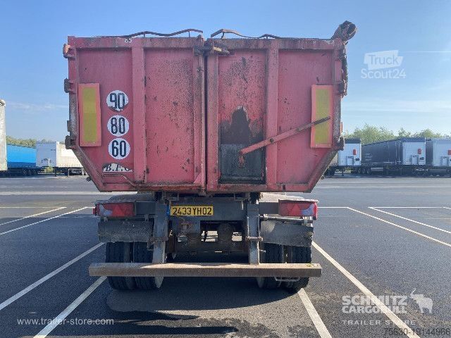 Semirimorchio ribaltabile Semitrailer Tipper Steel half pipe body 91m³