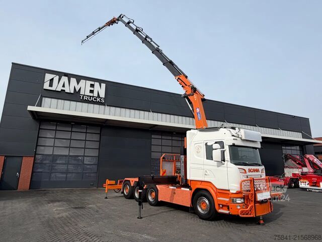 Kranbil Scania R580 V8 R 580 LB 8x4 HMF 4020-K6 + JIB FJ 600-K4