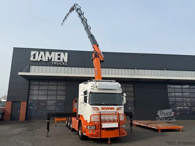 Kranbil Scania R580 V8 R 580 LB 8x4 HMF 4020-K6 + JIB FJ 600-K4