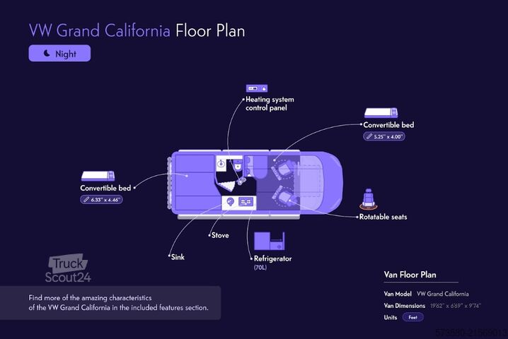 Camper van Volkswagen California Ocean | 2022 | Euro 6 | Professioneller Verkäufer