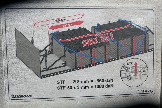 Open oplegger KRONE SDP 27, Profi Liner, Container, 2x Lift,Paletten