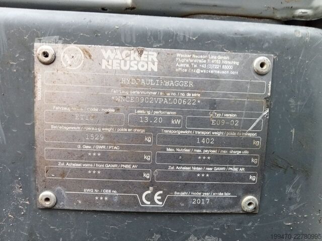 Mini-pelle < 7t Wacker Neuson ET16