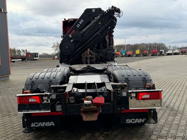 Priklopnik za platformo Scania R580 8x2 EURO6 SKRZYNIA Z HDS HIAB 422E-6 HOPRP