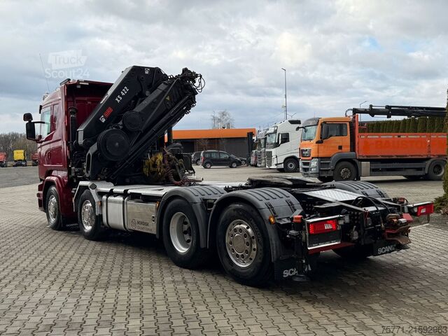 Priklopnik za platformo Scania R580 8x2 EURO6 SKRZYNIA Z HDS HIAB 422E-6 HOPRP