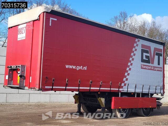 Curtain sided Tracon TB1218 LZV B-Double Tailgate LBW Steering Axle