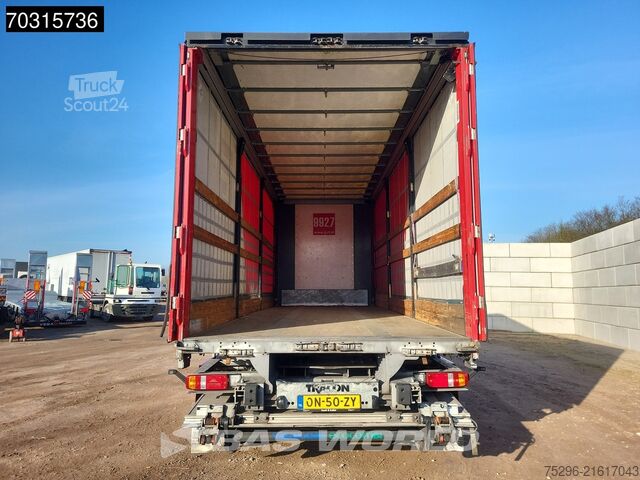 Curtain sided Tracon TB1218 LZV B-Double Tailgate LBW Steering Axle