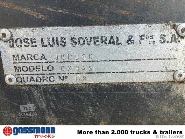 Camion benne Joluso Stahlmulde CXBAS, mit Klappe 16 cbm