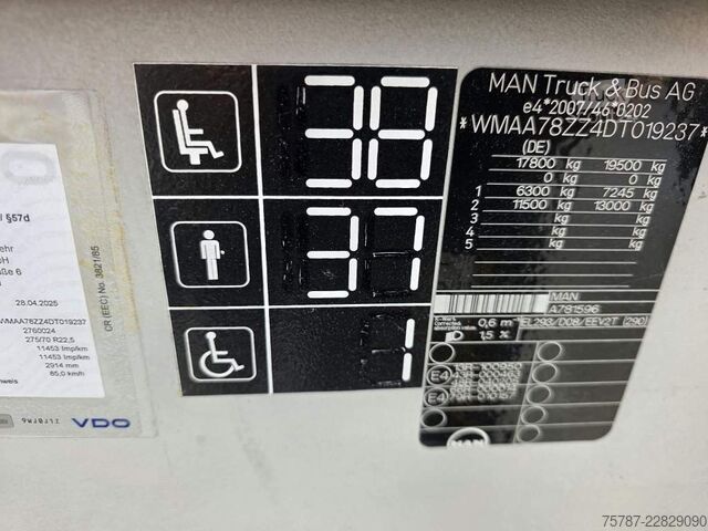Autobus urbain MAN A 78 City Lion's, 38+37+1, Euro m5 EEV, Retarder