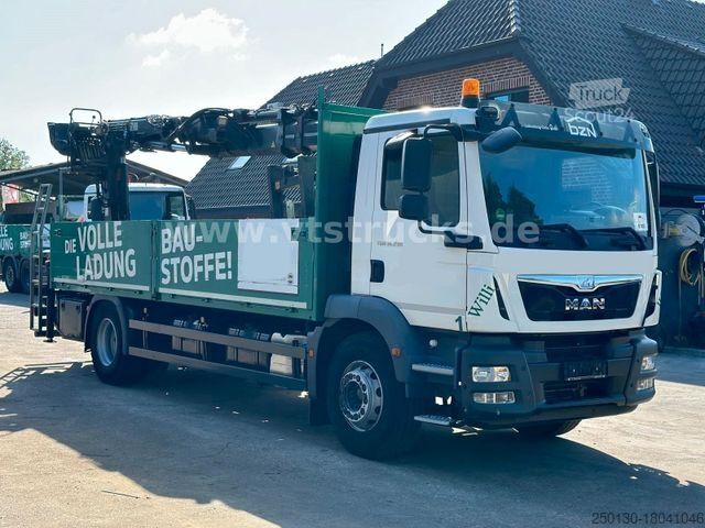 Vrachtauto met open laadbak MAN TGM 18.290 4x2 Euro6 Pritsche + HIAB Ladekran