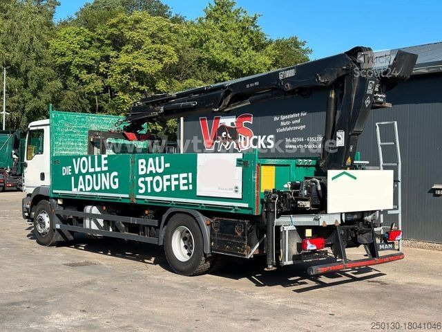 Vrachtauto met open laadbak MAN TGM 18.290 4x2 Euro6 Pritsche + HIAB Ladekran