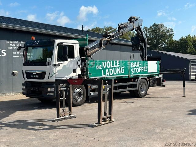Vrachtauto met open laadbak MAN TGM 18.290 4x2 Euro6 Pritsche + HIAB Ladekran
