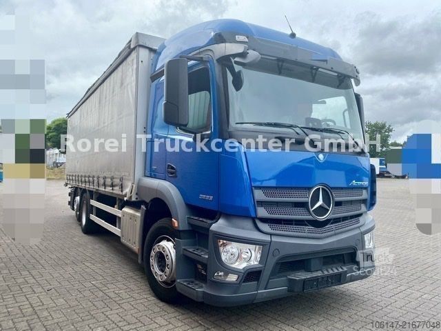LKW mit Pritsche & Plane MERCEDES-BENZ 2533L Antos E6, L-Haus, Klima,Edscha, LBW 3to