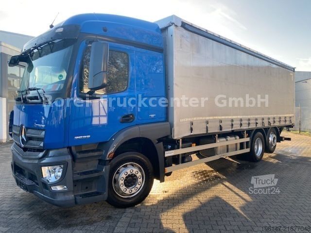 LKW mit Pritsche & Plane MERCEDES-BENZ 2533L Antos E6, L-Haus, Klima,Edscha, LBW 3to