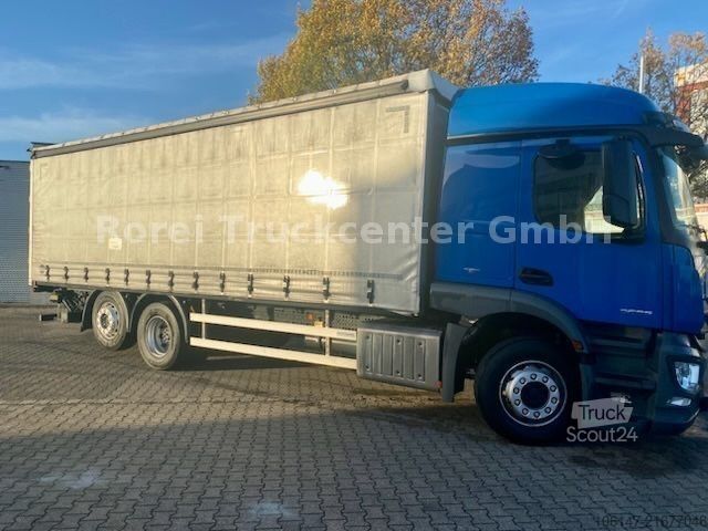 LKW mit Pritsche & Plane MERCEDES-BENZ 2533L Antos E6, L-Haus, Klima,Edscha, LBW 3to