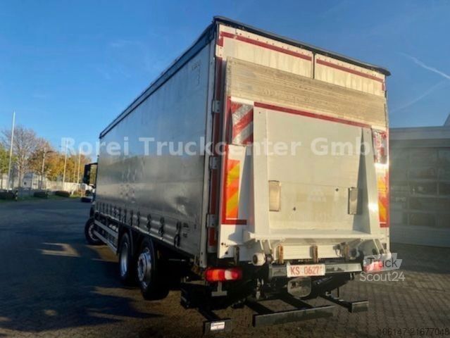 LKW mit Pritsche & Plane MERCEDES-BENZ 2533L Antos E6, L-Haus, Klima,Edscha, LBW 3to