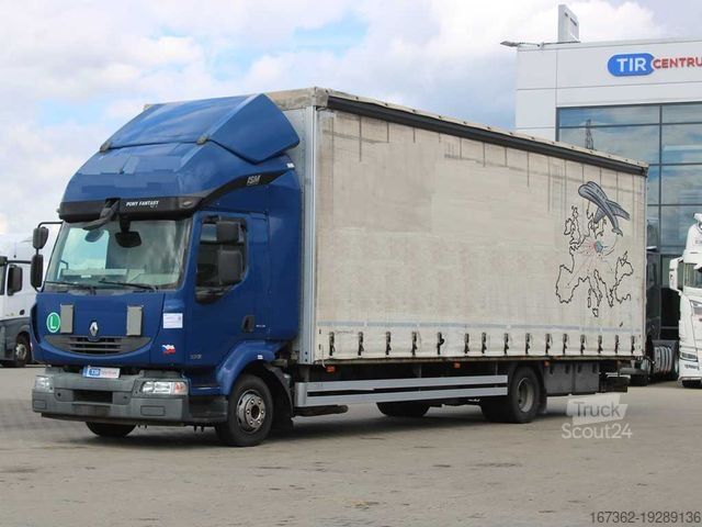 Бортова вантажівка з тентом RENAULT MIDLUM 220.12, EURO 5, TAIL LIFT