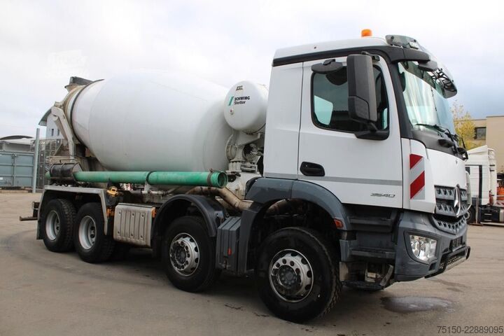Miešačka betónu na podvozku MERCEDES-BENZ 3240 8x4 BB - STETTER 9 m³ - Nr.: 864