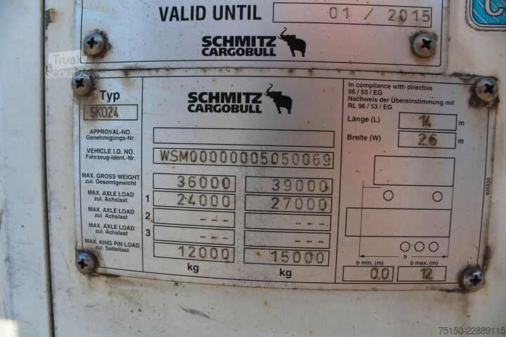 Semiremorcă frigorifică SCHMITZ CARGOBULL Carrier Maxima 1300 Doppelstock Nr.: 069
