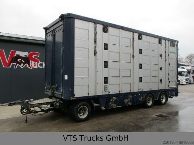 Atrelado de transporte de cavalos MENKE-JANZEN 4.Stock Viehanhänger m. Aggregat Hubdach Tränke