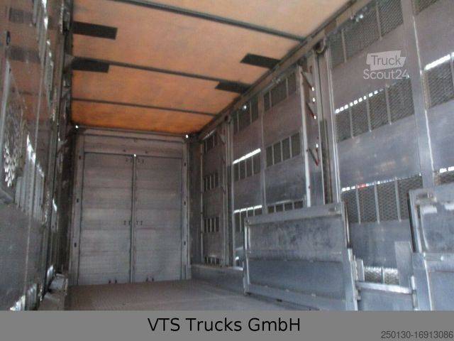 Atrelado de transporte de cavalos MENKE-JANZEN 4.Stock Viehanhänger m. Aggregat Hubdach Tränke