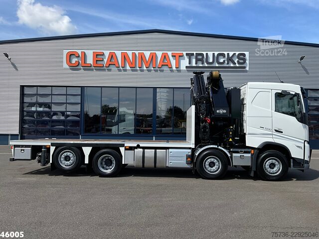 Nosturiauto Volvo FH 500 Euro 6 8x2 HMF 95 Tonmeter laadkraan + F...