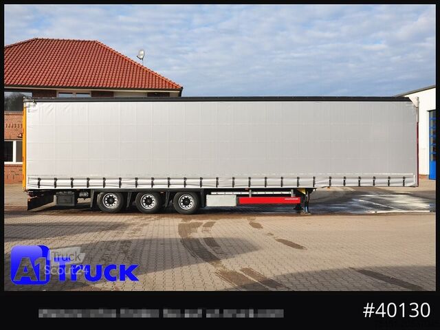 Open semitrailer with tarp SCHMITZ S01, Mega, Liftachse, Hubdach, VERZINKT