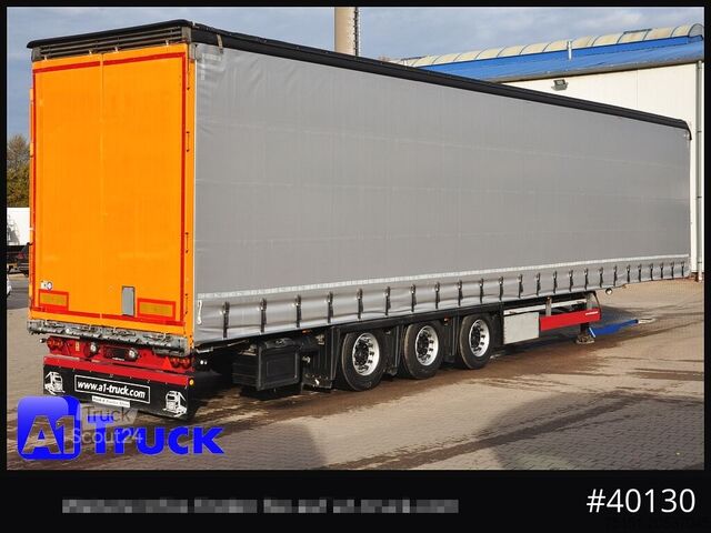 Open semitrailer with tarp SCHMITZ S01, Mega, Liftachse, Hubdach, VERZINKT