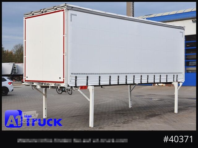 Chassis intercambiável com plataforma e lona KRONE Wechselbrücke 7,45 neue Plane, Bordwand