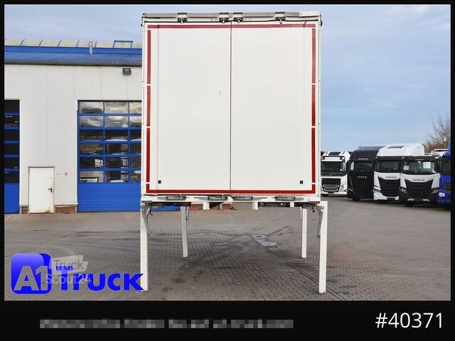 Chassis intercambiável com plataforma e lona KRONE Wechselbrücke 7,45 neue Plane, Bordwand