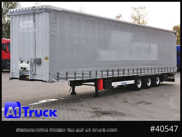 Åben sættevogn med presenning KRONE SD, Mega, Liftachse, Alufelgen, RSAB, Plane mit Aluprofil