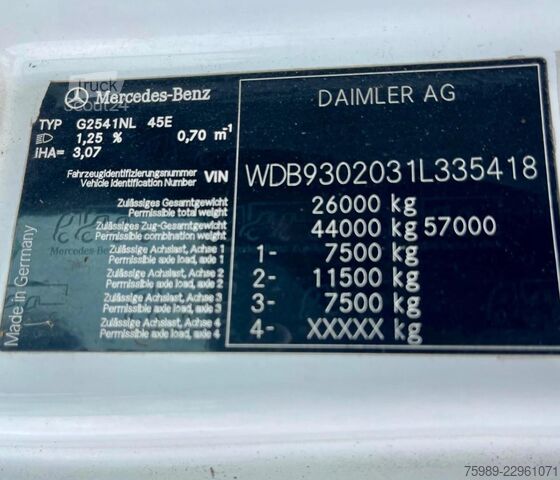 Hakenarmsystem Mercedes-Benz Actros 2541 493099 km original,  3 pedals,