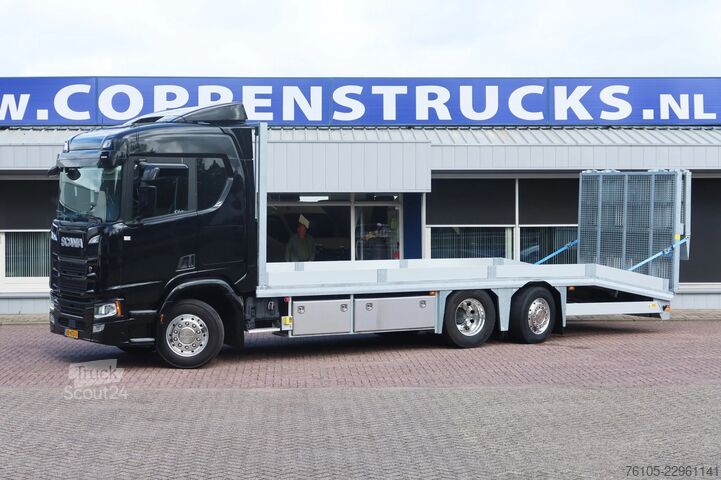 Bestelwagen autodrager Scania R500 Oprijvrachtwagen 6x2 Black_Line Stuur_Lift_AS