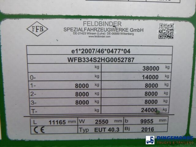 Tvertne Feldbinder Powder tank alu 40 m3 + engine/compressor