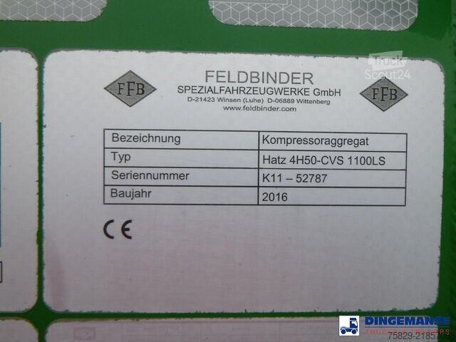 Tvertne Feldbinder Powder tank alu 40 m3 + engine/compressor