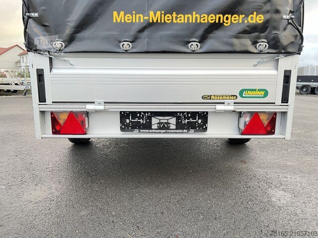Przyczepa skrzyniowa UNSINN K 1325-14-1400 Plane Kastenanhänger gebremst