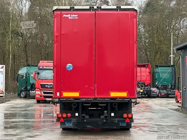 Open oplegger met zeil KRONE SD Bordwände Stapler Aufnahme Lenk Achse Edscha