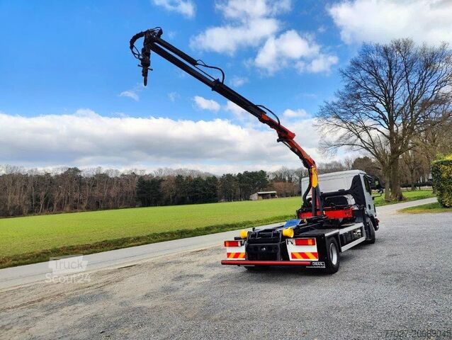 Haakarmsysteem MAN TGL 12.250 Containersysteem Jimeca met kraan Pa...