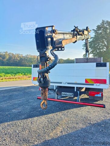 Lastplattform MAN TGM 18.250 Open box + HIAB 166-3