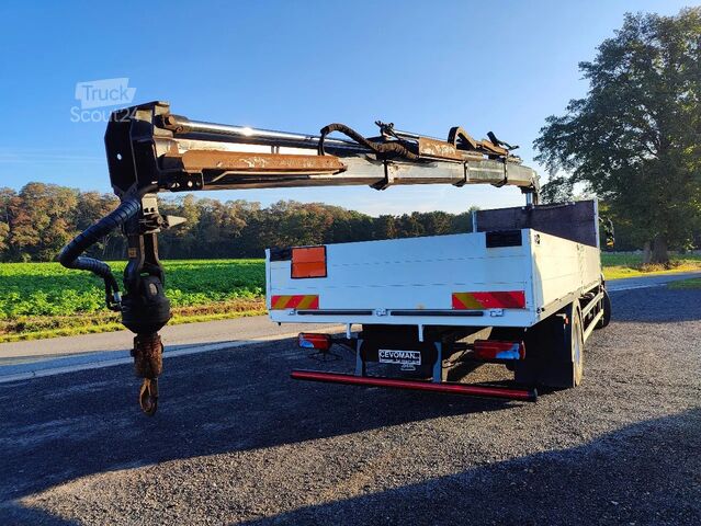 Lastplattform MAN TGM 18.250 Open box + HIAB 166-3