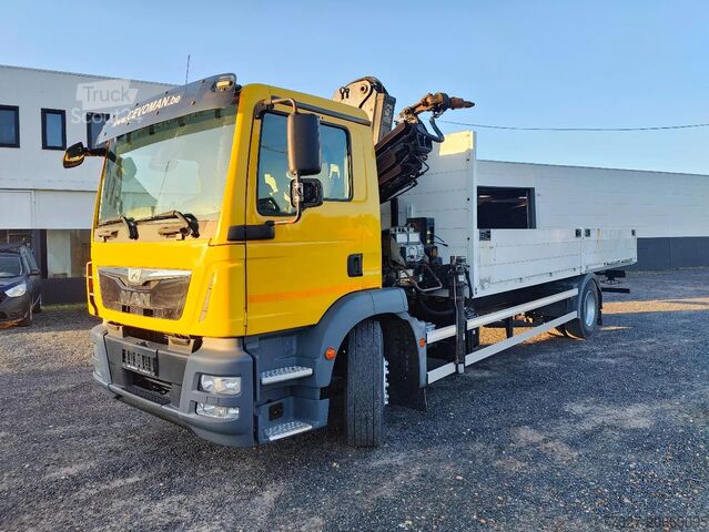Lastplattform MAN TGM 18.250 Open box + HIAB 166-3