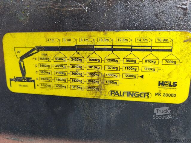 Haakarmsysteem MAN TGS 26.320 Palfinger PK20002 Cotainer Marrel