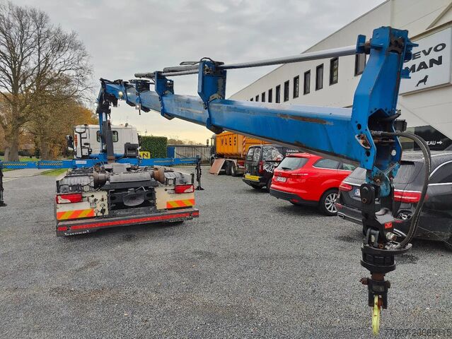 Sistema de braço de gancho Scania P360 8x2 Tridem container Crane HIAB 244