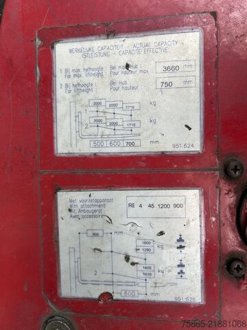 Forklift Moffet M4 20.4 / Kooi Aap / Mitnahme Stapler / 2000 kg...